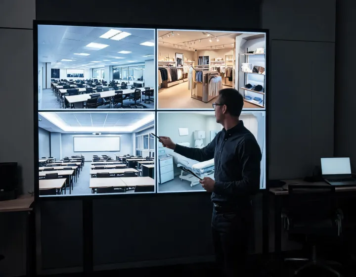 Lighting designer comparing commercial applications